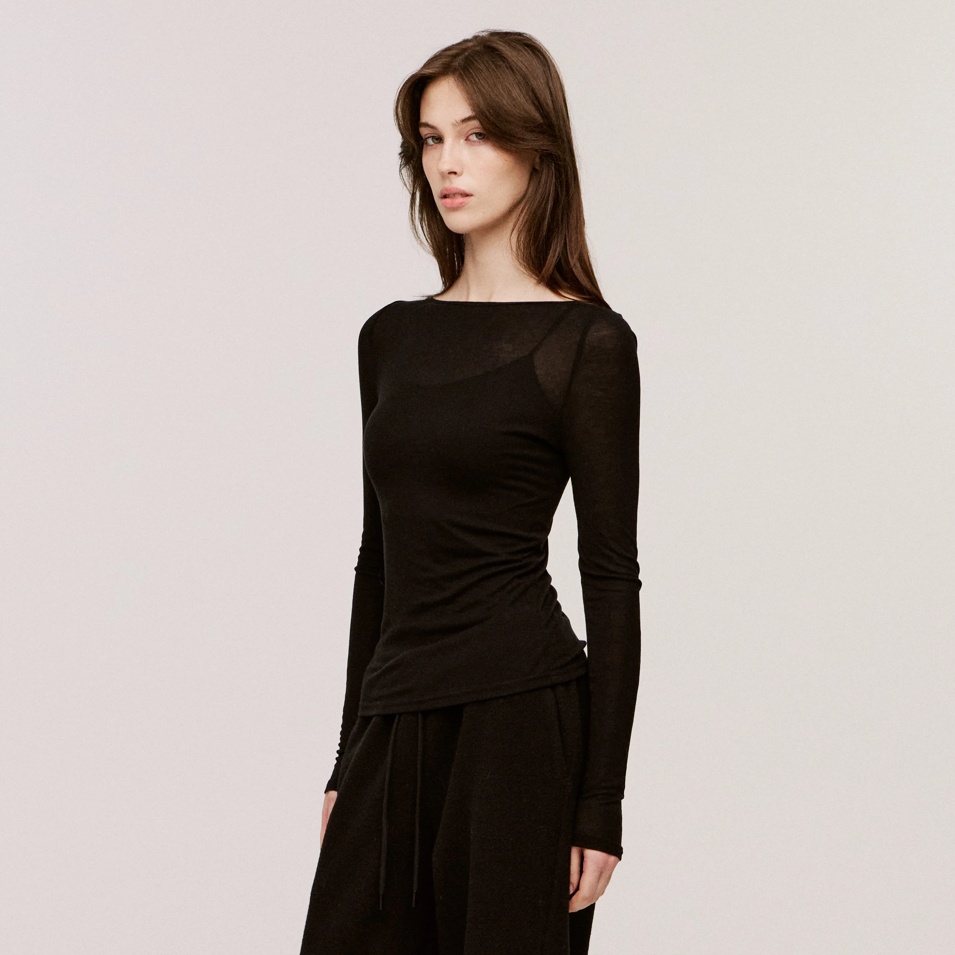 Women’s Cashmere-Blend Boat Long Sleeve - Image 12