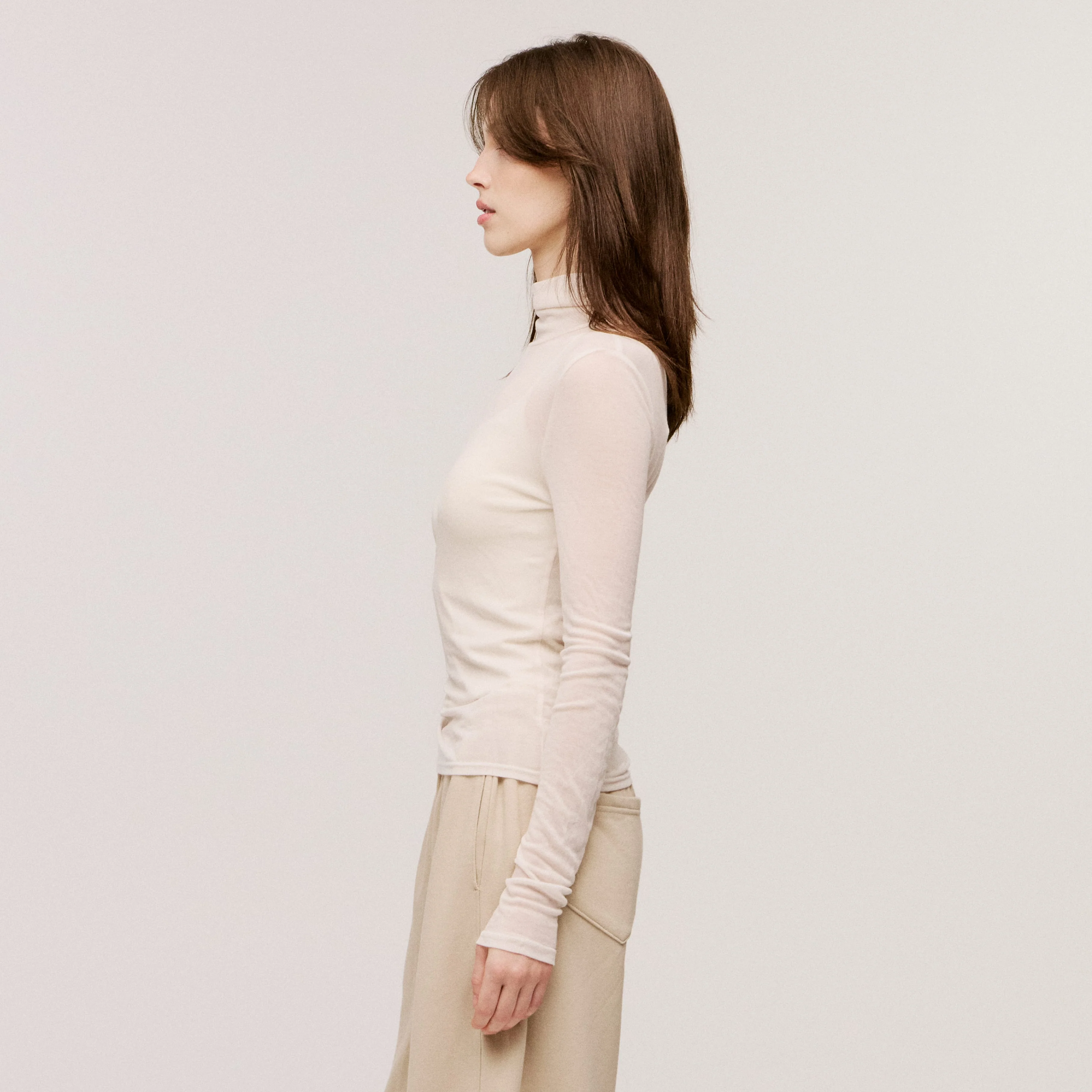 Women’s Cashmere-Blend Turtleneck Long Sleeve - Image 6