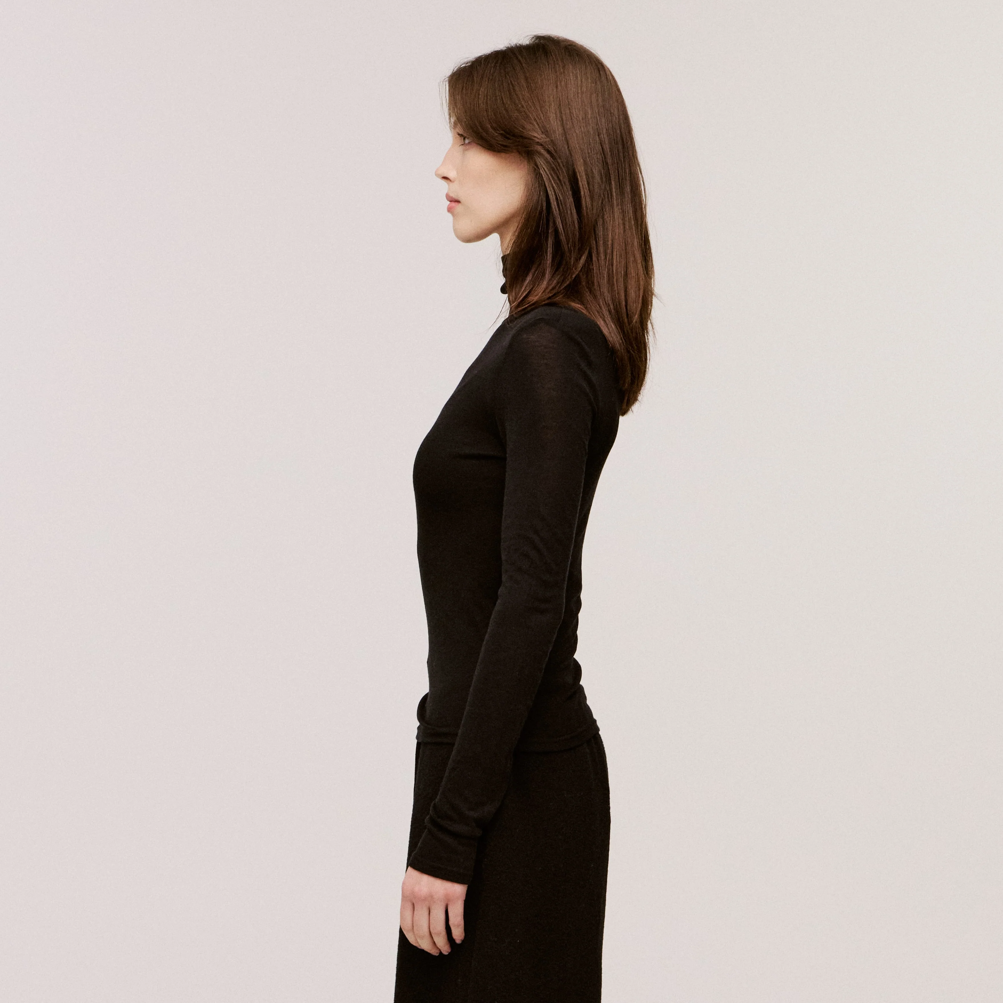 Women’s Cashmere-Blend Turtleneck Long Sleeve - Image 9